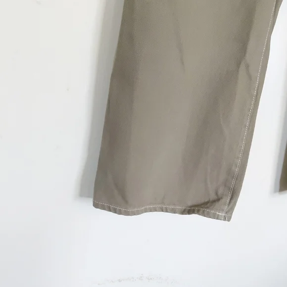 H&M Women's Olive Green Wide Leg Highrise Cargo Jeans Size 14 - Picture 4 of 12